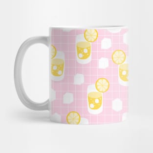 Cute Lemonade on Pink Background Mug